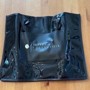 New! Hotel Collection Glossy Black Tote